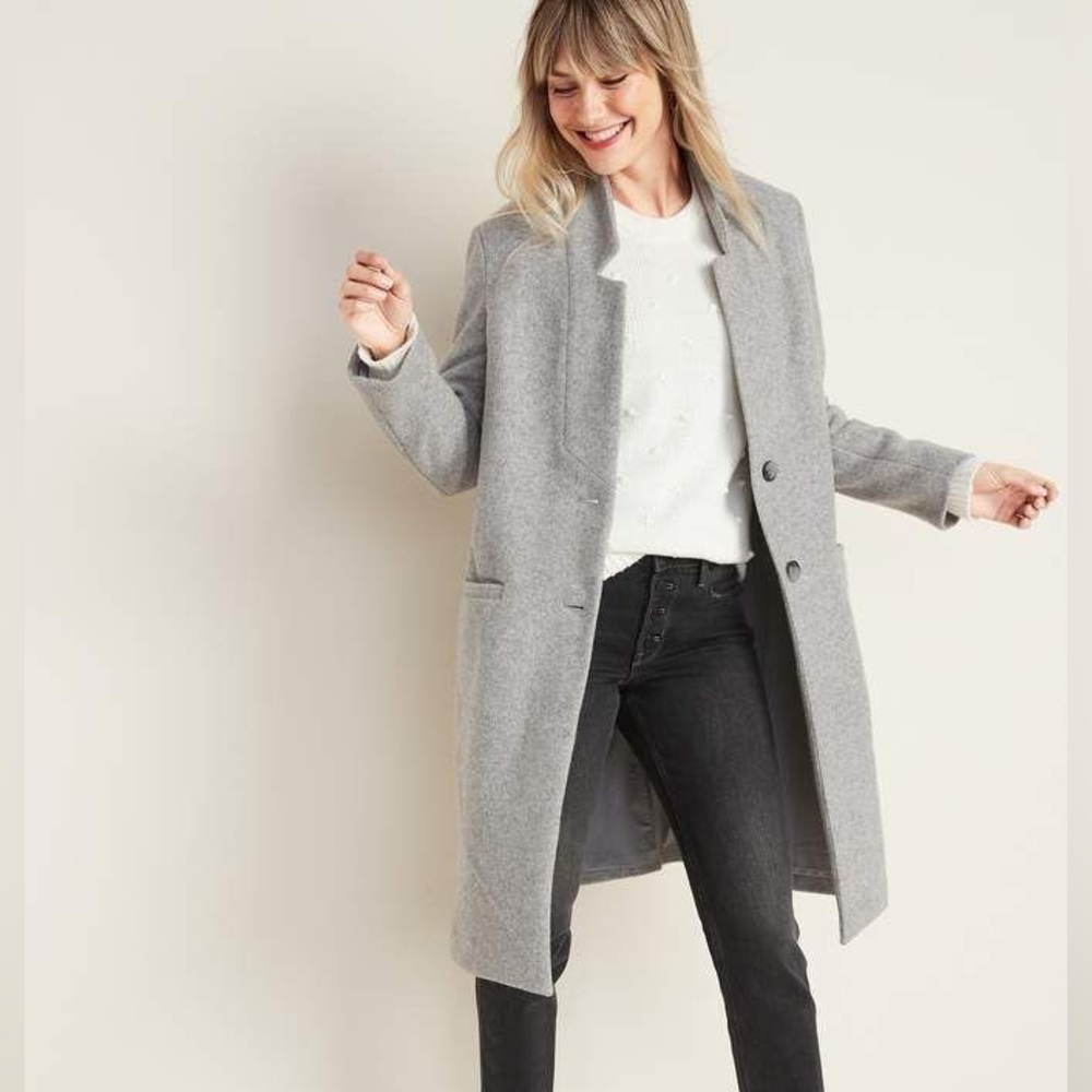 Old Navy Womens Relaxed Soft-brushed long line coat
